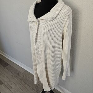 Liz Claiborne Cream Knit Cardigan